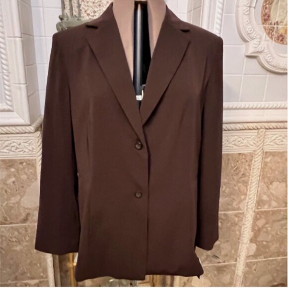 NORTON McLaughton.  Size 18.  Brown Button Up Jacket.  Long sleeve Lined. DB2 - Picture 1 of 5
